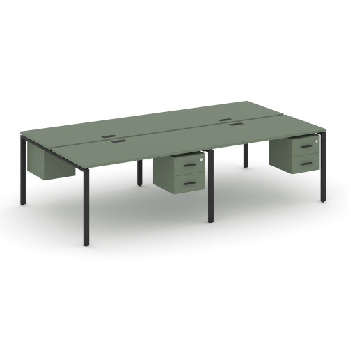 Бенч-система на 4 места с подвесными тумбами Concept CN.DRS-136 Бенч-система на 4 места с подвесными тумбами Concept CN.DRS-136