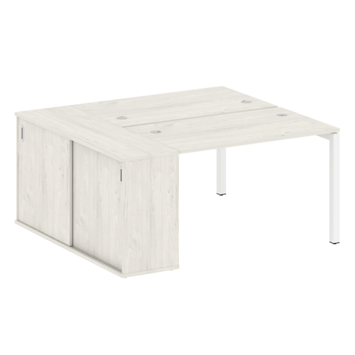 Бенч-система с шкафом-купе на П-обр. м/к Metal System Quattro 50БП.РС-СШК-1.2 фото 4