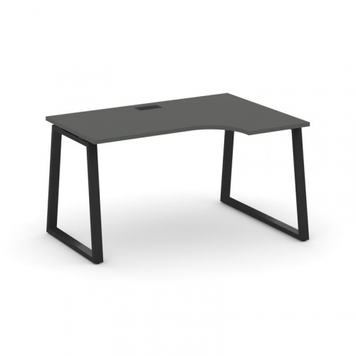 Style Project Стол рабочий эргоном. SN-6T1.SPA-001(R) Акация Лорка/Металл Антрацит/Заглушка Пластик фото 6