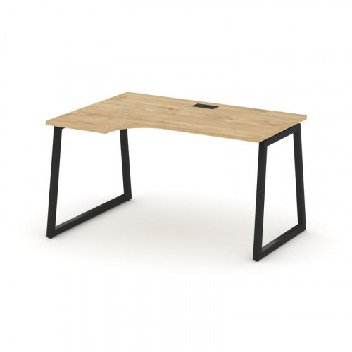 Style Project Стол рабочий эргоном. SN-4T1.SPA-001(L) Акация Лорка/Металл Антрацит/Заглушка Пластик