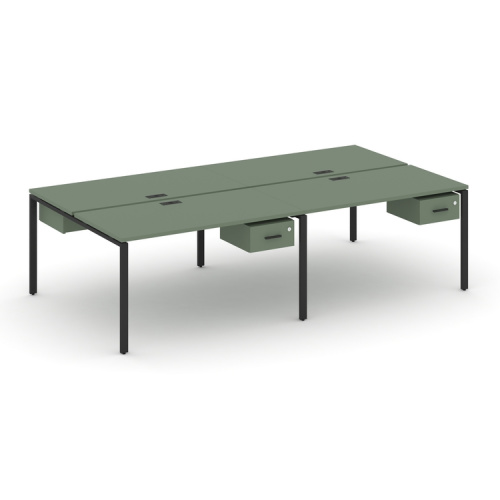 Бенч-система на 4 места с подвесными тумбами Concept CN.DRS-130