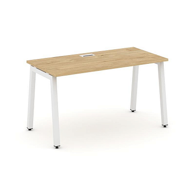 Style Project Стол письменный SN-5A.SP-021 Тиквуд Светлый/Металл Белый 980*800*750