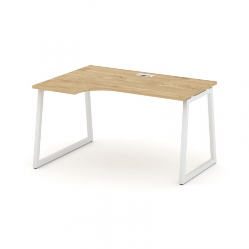 Style Project Стол рабочий эргоном. SN-4T1.SPA-001(L) Акация Лорка/Металл Антрацит/Заглушка Пластик фото 3