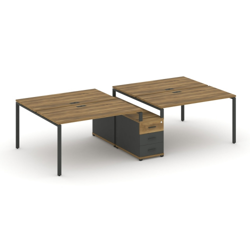 Бенч-система на 4 места с опорной тумбой Concept CN.DRS-309 Бенч-система на 4 места с опорной тумбой Concept CN.DRS-309