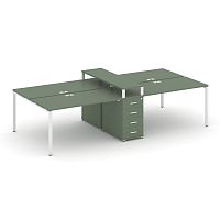 Бенч-система на 4 места с 1 опорной тумбой Concept CN.DRS-433