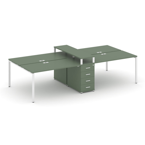 Бенч-система на 4 места с 1 опорной тумбой Concept CN.DRS-435