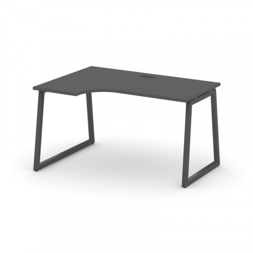 Style Project Стол рабочий эргоном. SN-4T1.SPA-001(L) Акация Лорка/Металл Антрацит/Заглушка Пластик фото 14