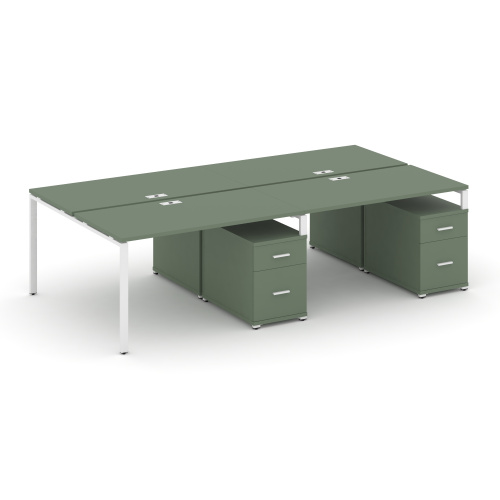 Бенч-система на 4 места с 2 опорными тумбами Concept CN.DRS-322