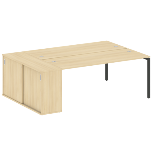 Бенч-система с шкафом-купе на П-обр. м/к Metal System Quattro 40БП.РС-СШК-1.5 фото 15