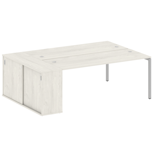 Бенч-система с шкафом-купе на П-обр. м/к Metal System Quattro 40БП.РС-СШК-1.5 фото 6