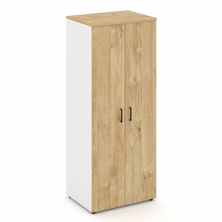 Style Project Гардероб широкий глубокий SN.GB.E-004 Белый/Тиквуд Светлый/Черный Ручки 796*600*1982