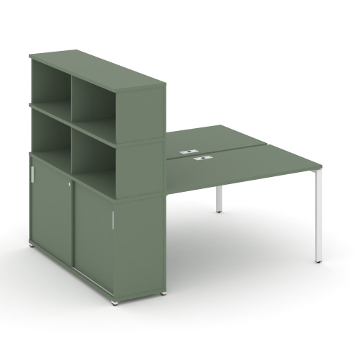 Бенч-система с опорным шкафом-купе с надставкой Concept CN.DRS-243 Бенч-система с опорным шкафом-купе с надставкой Concept CN.DRS-243