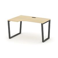 Style Project Стол рабочий эргоном. SN-6T2.SPA-001(L) Акация Лорка/Металл Антрацит/Заглушка Пластик
