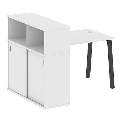 Стол письменный с шкафом-купе на А-обр. м/к Metal System БА.РС-СШК-3.1