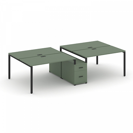 Бенч-система на 4 места с опорной тумбой Concept CN.DRS-316