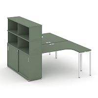 Бенч-система с опорным шкафом-купе с надставкой Concept CN.DSA-221