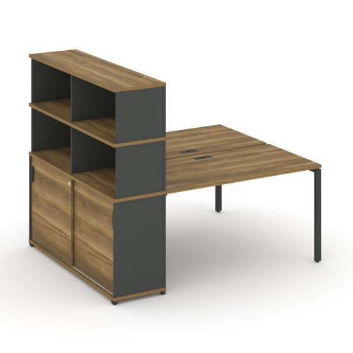 Бенч-система с опорным шкафом-купе с надставкой Concept CN.DRS-243 Бенч-система с опорным шкафом-купе с надставкой Concept CN.DRS-243