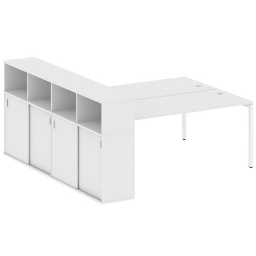 Бенч-система с шкафом-купе на П-обр. м/к Metal System Quattro 40БП.РС-СШК-4.5 фото 12