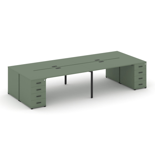 Бенч-система на 4 места с 2 опорными тумбами Concept CN.DRS-428 Бенч-система на 4 места с 2 опорными тумбами Concept CN.DRS-428