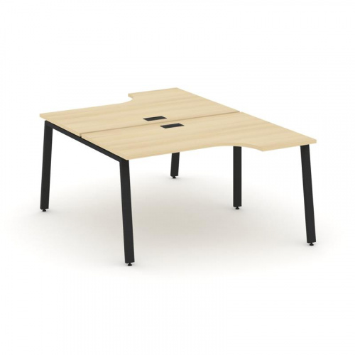 Style Project Рабочая станция эргоном. SN-6A.DRPA-021 Акация Лорка/Металл Белый 1380*1632/1992*750