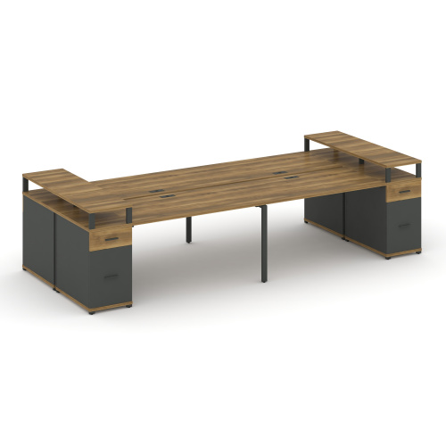 Бенч-система на 4 места с 2 опорными тумбами Concept CN.DRS-445 Бенч-система на 4 места с 2 опорными тумбами Concept CN.DRS-445