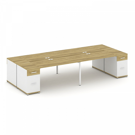 Бенч-система на 4 места с 2 опорными тумбами Concept CN.DRS-431