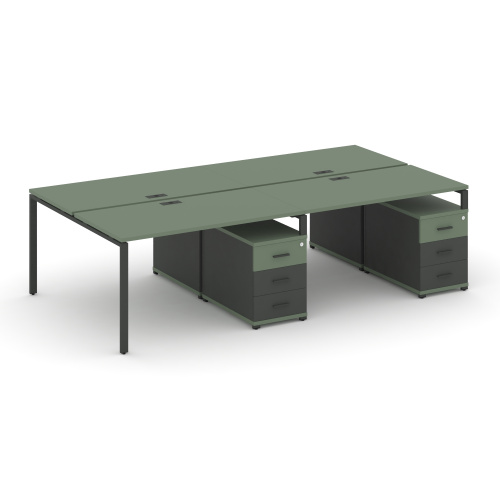 Бенч-система на 4 места с 2 опорными тумбами Concept CN.DRS-319 фото 2 Бенч-система на 4 места с 2 опорными тумбами Concept CN.DRS-319 фото 2