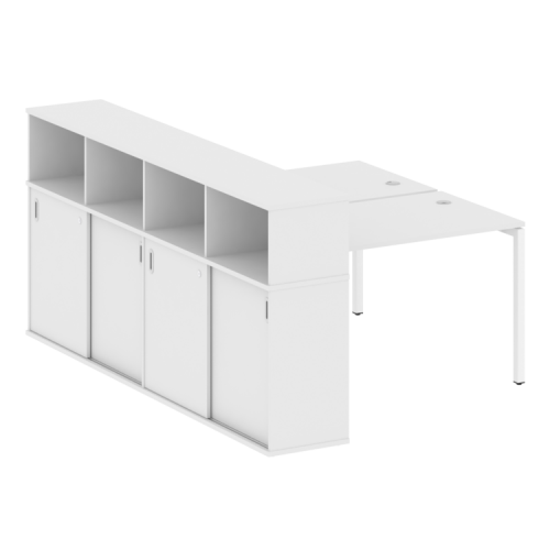 Бенч-система с шкафом-купе на П-обр. м/к Metal System Quattro 40БП.РС-СШК-4.2 фото 12