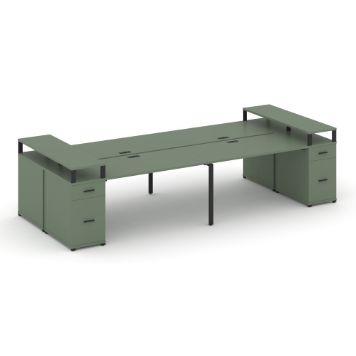 Бенч-система на 4 места с 2 опорными тумбами Concept CN.DRS-446 Бенч-система на 4 места с 2 опорными тумбами Concept CN.DRS-446