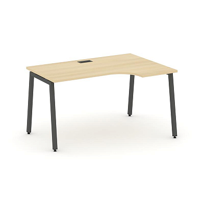 Style Project Стол рабочий эргоном. SN-4A.SPA-021(R) Акация Лорка/Металл Антрацит 1380*800/980*750