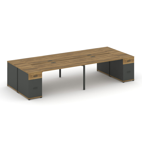 Бенч-система на 4 места с 2 опорными тумбами Concept CN.DRS-430