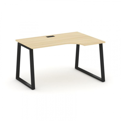 Style Project Стол рабочий эргоном. SN-6T1.SPA-001(R) Акация Лорка/Металл Антрацит/Заглушка Пластик фото 4