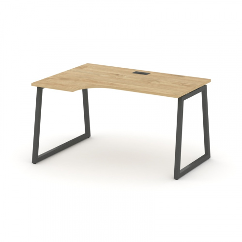 Style Project Стол рабочий эргоном. SN-4T1.SPA-001(L) Акация Лорка/Металл Антрацит/Заглушка Пластик фото 11