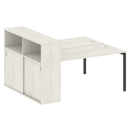 Бенч-система с шкафом-купе на П-обр. м/к Metal System Quattro 40БП.РС-СШК-2.3 фото 8