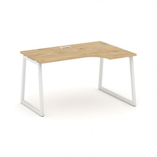 Style Project Стол рабочий эргоном. SN-4T1.SPA-022(R) Акация Лорка/Металл Антрацит/Заглушка Пластик фото 3