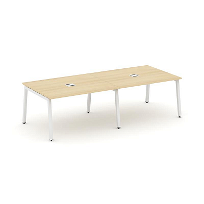 Style Project Стол переговорный SN-5A.SPRG-042 Акация Лорка/Металл Белый 2360*1180*750