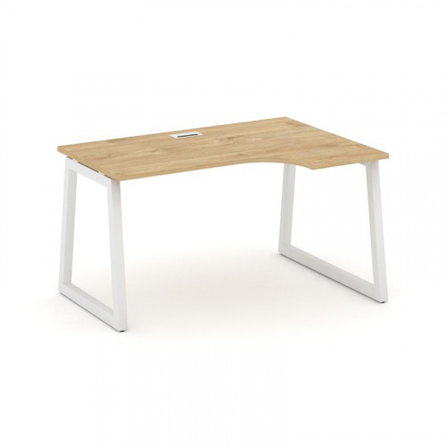 Style Project Стол рабочий эргоном. SN-5T1.SPA-001(R) Акация Лорка/Металл Антрацит/Заглушка Пластик фото 3