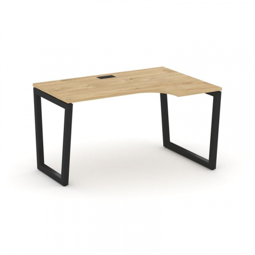 Style Project Стол рабочий эргоном. SN-5T2.SPA-022(R) Акация Лорка/Металл Антрацит/Заглушка Пластик