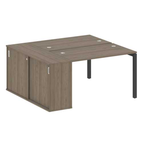 Бенч-система с шкафом-купе на П-обр. м/к Metal System Quattro 50БП.РС-СШК-1.2