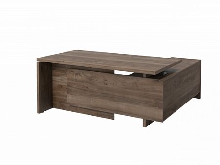 Стол с опорной тумбой FI-117L.DD Орех Пацифик Табак