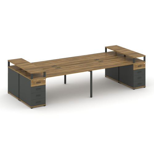 Бенч-система на 4 места с 2 опорными тумбами Concept CN.DRS-443