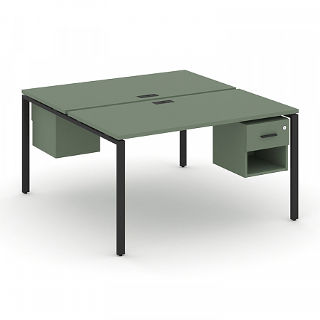 Бенч-система на 2 места с подвесными тумбами Concept CN.DRS-118