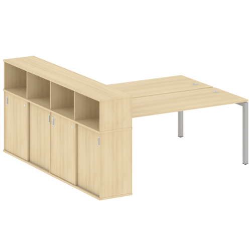 Бенч-система с шкафом-купе на П-обр. м/к Metal System Quattro 50БП.РС-СШК-4.5 фото 11