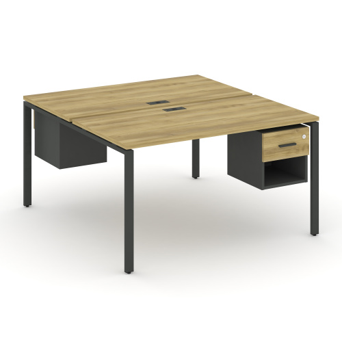 Бенч-система на 2 места с подвесными тумбами Concept CN.DRS-120 фото 4