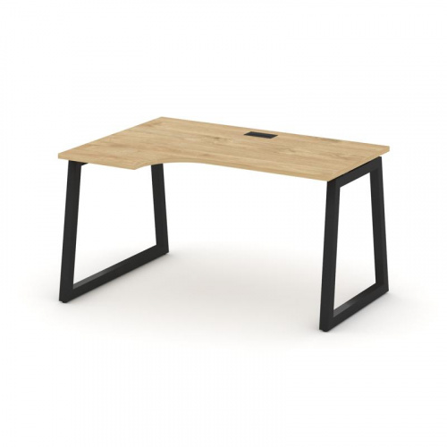 Style Project Стол рабочий эргоном. SN-5T1.SPA-002(L) Акация Лорка/Металл Антрацит/Заглушка Пластик