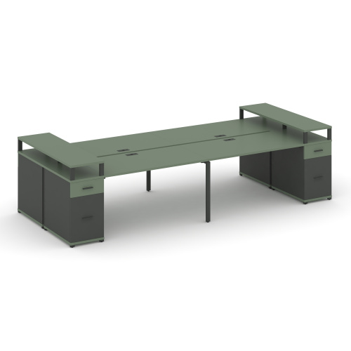 Бенч-система на 4 места с 2 опорными тумбами Concept CN.DRS-445 фото 2 Бенч-система на 4 места с 2 опорными тумбами Concept CN.DRS-445 фото 2