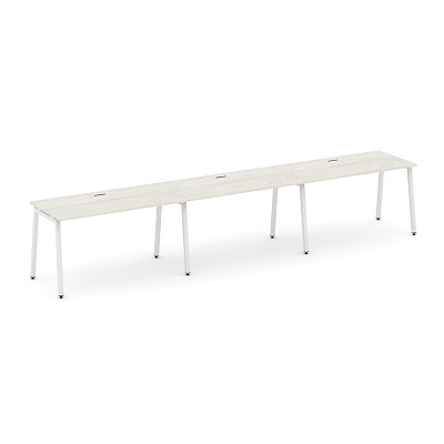 Style Project Рабочая станция 1 сторон. SN-4A.ORS-051 Дуб Наварра/Металл Белый 2940*800*750