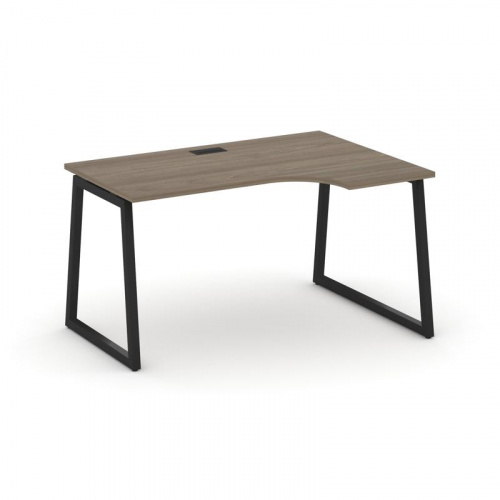 Style Project Стол рабочий эргоном. SN-4T1.SPA-022(R) Акация Лорка/Металл Антрацит/Заглушка Пластик фото 4