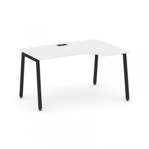 Style Project Стол рабочий эргоном. SN-4A.SPA-002(R) Дуб Табак/Металл Белый 1580*600/980*750